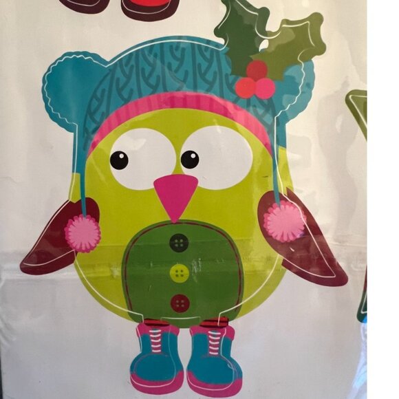 PIER 1 IMPORTS 2012 Winter Holiday Owl Wall Appliques Peel & Stick 24 Pieces - Picture 8 of 12